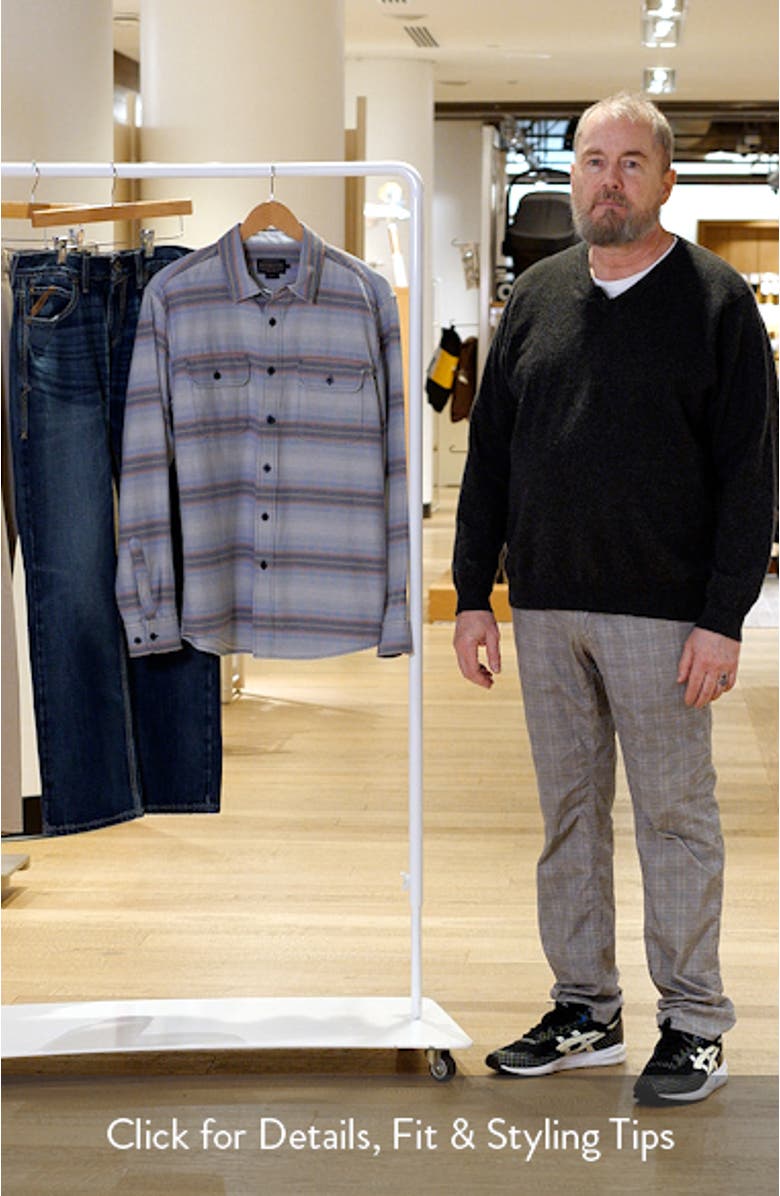 Beach Shack Stripe Brushed Cotton Button-Up Shirt, sales video thumbnail