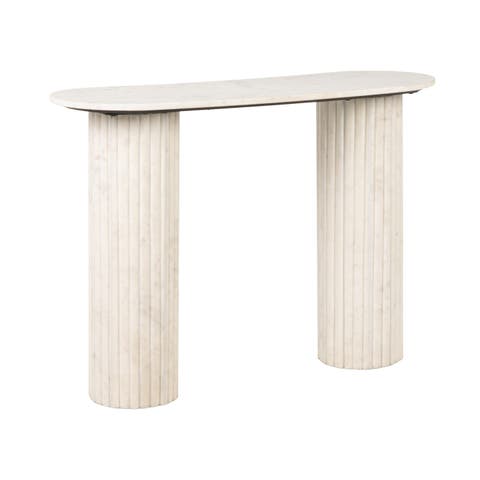 Console Table with Fluted Column Base
