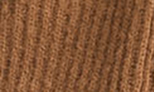 Vince Leather Belt Ribbed Cardigan Sweater In Almond