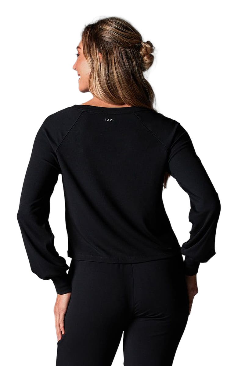 Tavi Rib Long Sleeve, Alternate, color, Ebony