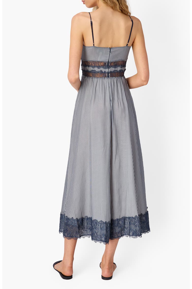 Janaya Chiffon Maxi Sundress, Alternate, color, BLUE GINGHAM