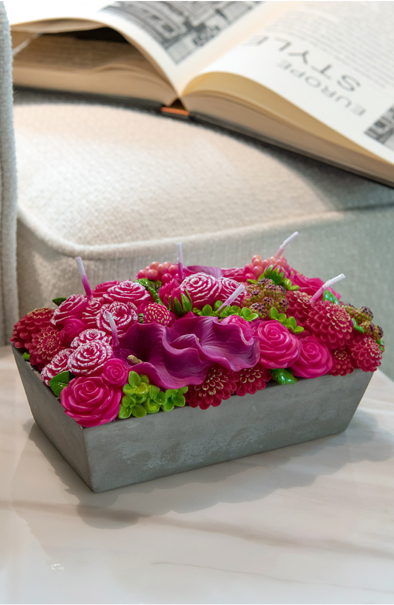 Southlake gifts Floral Fusion Arrangement Candle, Alternate, color, Pink Floral