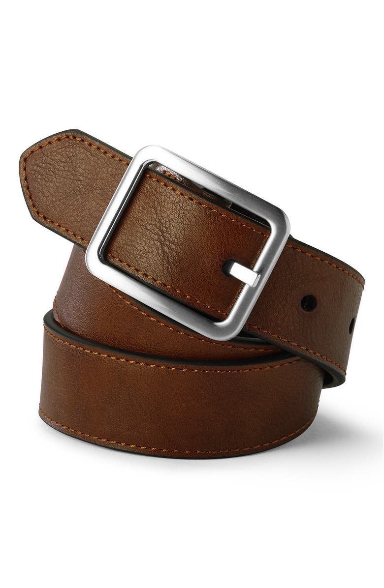Lands' End School Uniform Kids Reversible Belt, Main, color, Brown/Black