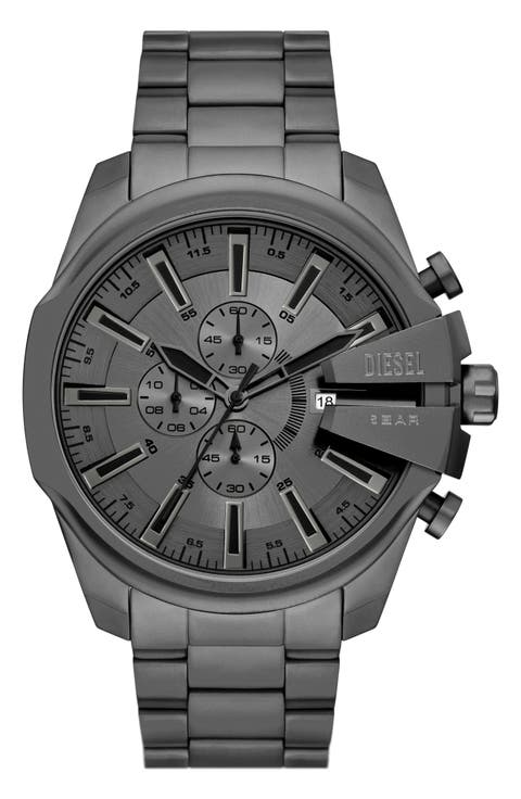 Mega Chief Gunmetal Chronograph Bracelet Watch, 48mm