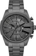 DIESEL® Mega Chief Gunmetal Chronograph Bracelet Watch, 48mm
