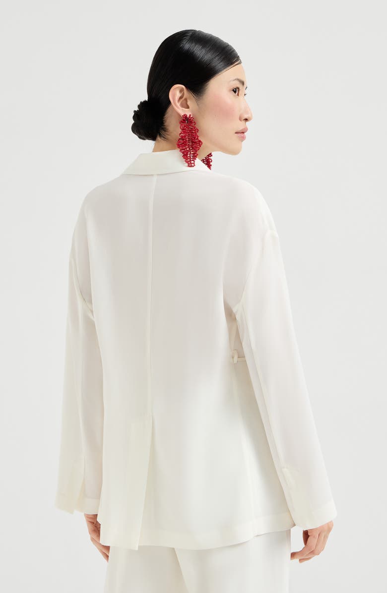 Brunello Cucinelli Sablé crêpe blazer, Alternate, color, White