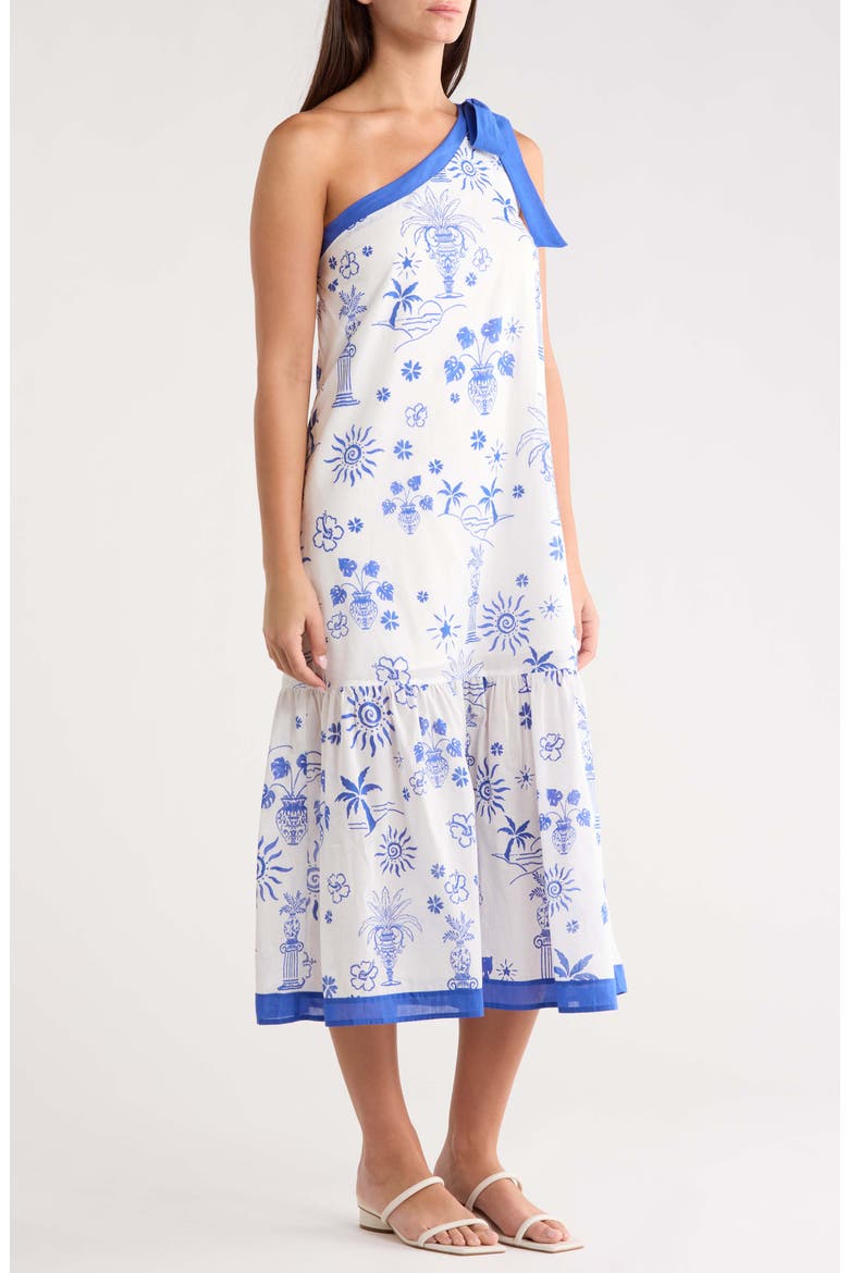 Alvina Tropics Nicol One-Shoulder Maxi Dress, Alternate, color, BLUE-WHITE