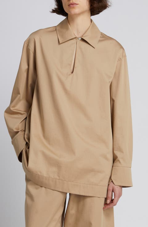 Abano Oversize Long Sleeve Cotton Shirt