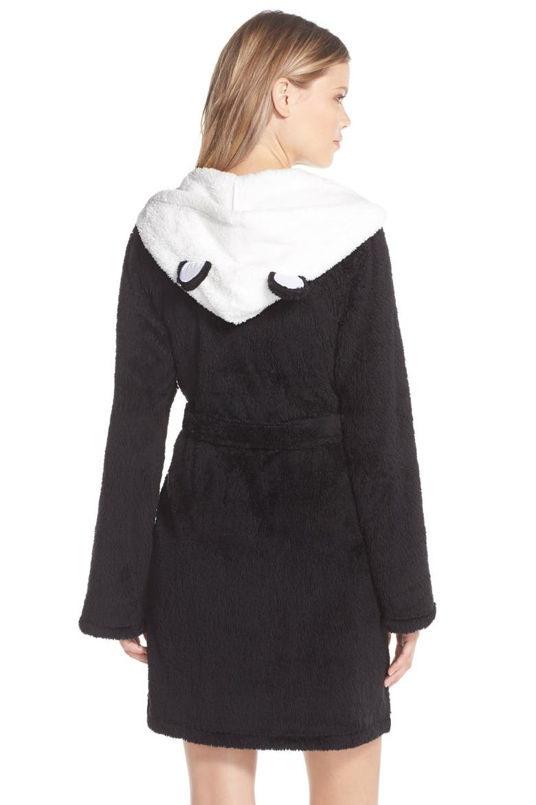 Animal Ear Hooded Robe, Main, color, BLACK PANDA