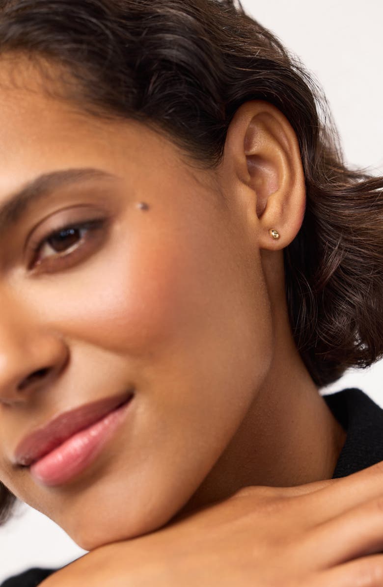 Ana Luisa Gold Stud Earrings - Gold Mini Teardrop Studs, Alternate, color, Gold