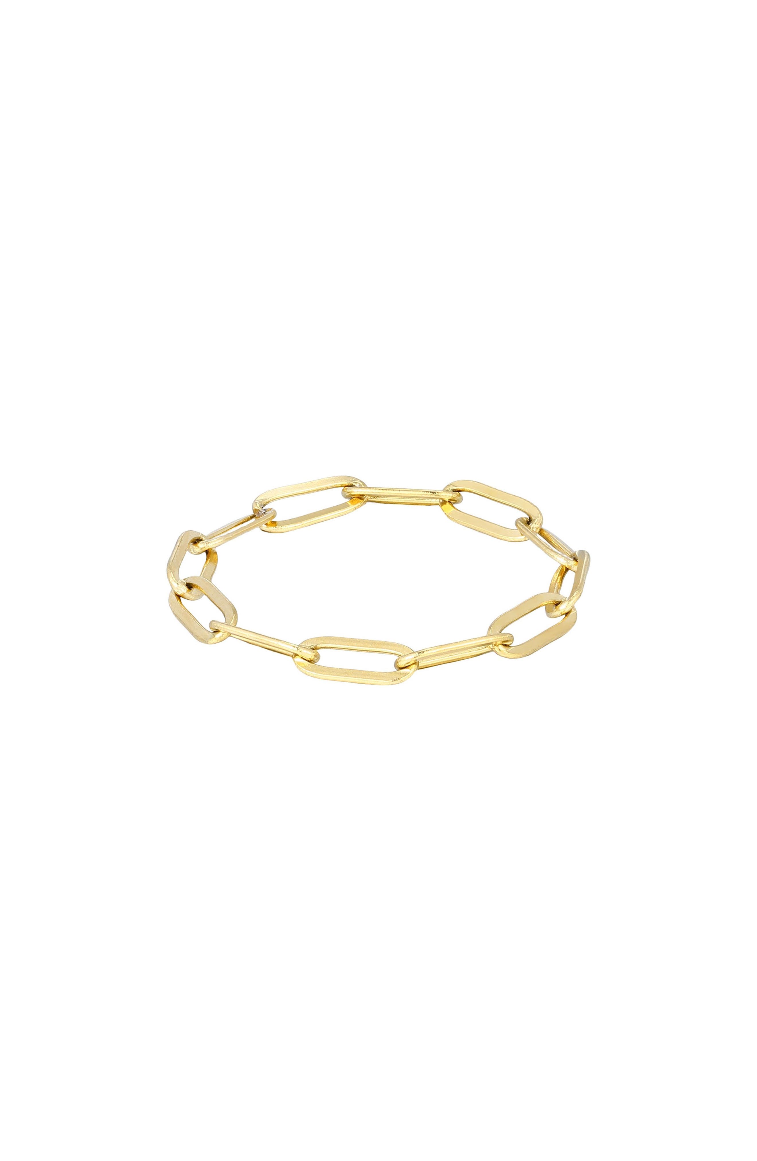 Adornia Paper Clip Chain Ring