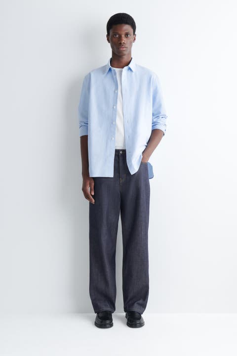 Rider Raw Selvedge Relaxed-Fit Straight-Leg Jeans