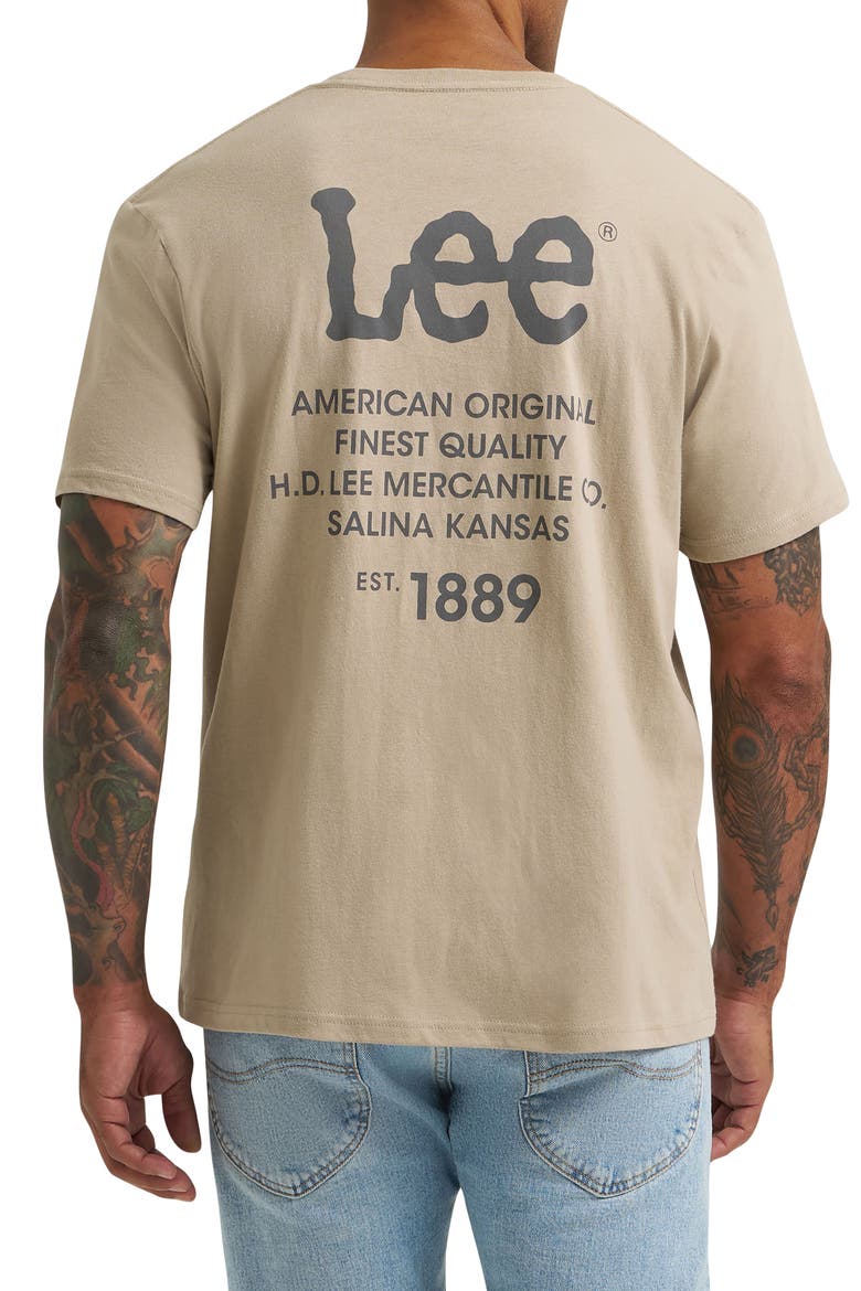 Cotton Logo Graphic T-Shirt, Alternate, color, TRENCHCOAT