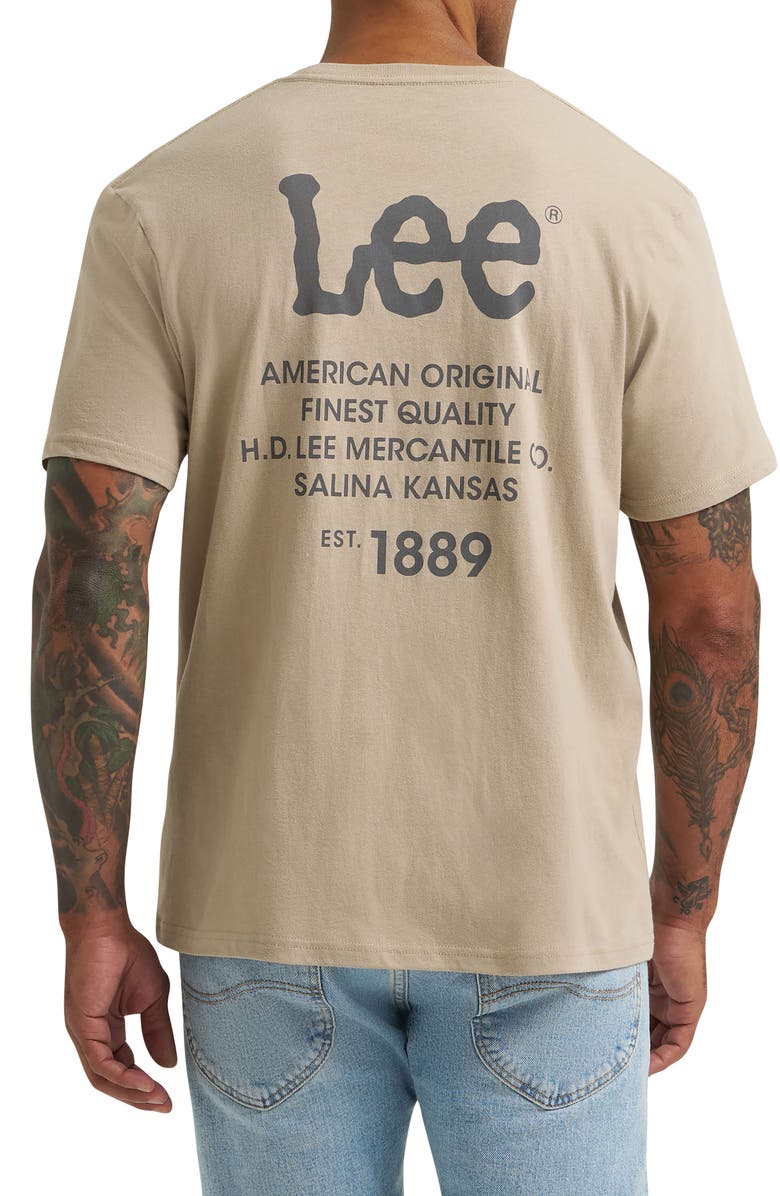 Lee Cotton Logo Graphic T-Shirt, Alternate, color, Trenchcoat