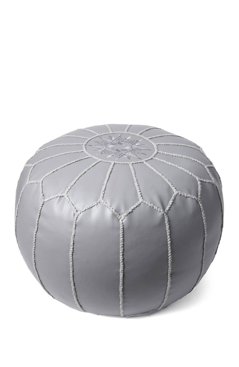 NULOOM Jerrie Moroccan Ottoman - Dark Gray, Main, color, 
