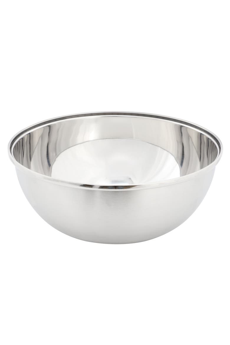5 Quart Stainless Steel Mixing Bowl Nonslip Base, Main, color, Silver