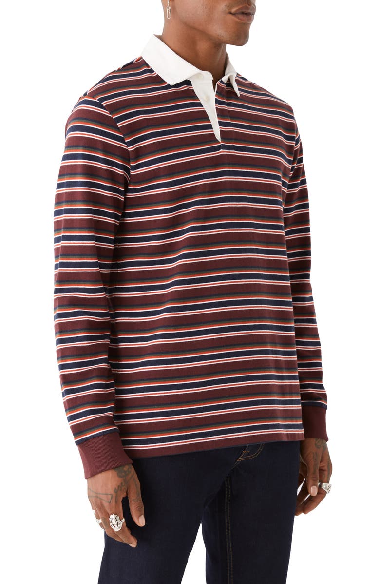 Frank And Oak Stripe Rugby Polo, Alternate, color, 