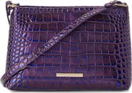 Brahmin Lorelei Croc Embossed Leather Shoulder Bag