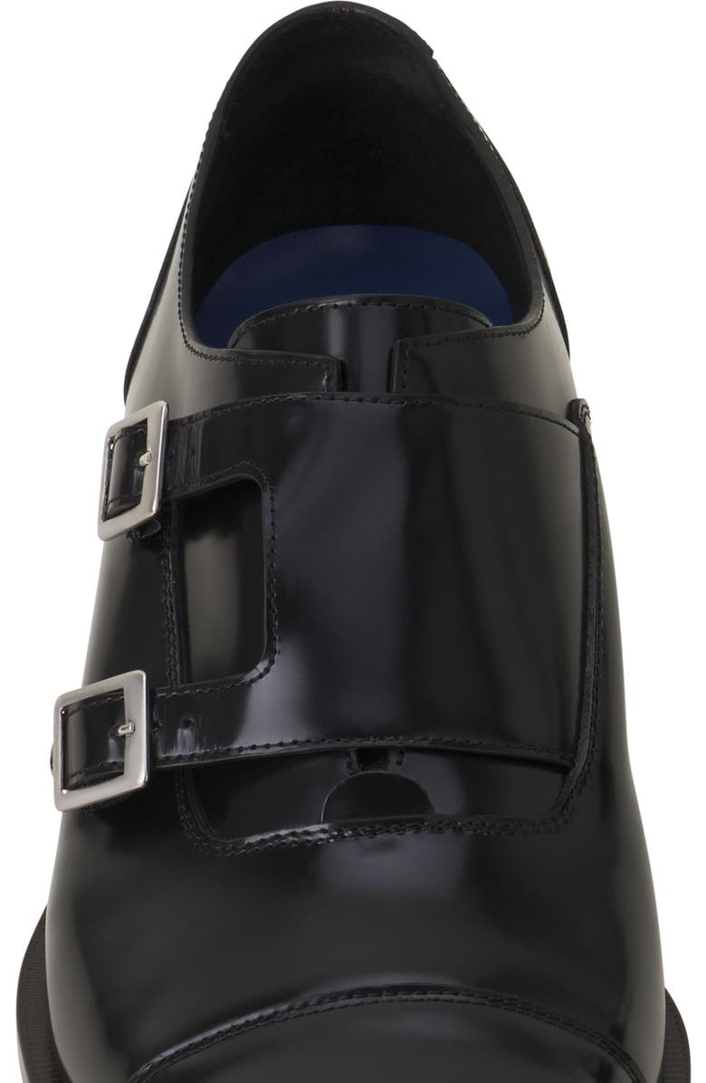 Lanvin Monk Shoes In Glossy Leather, Alternate, color, Black