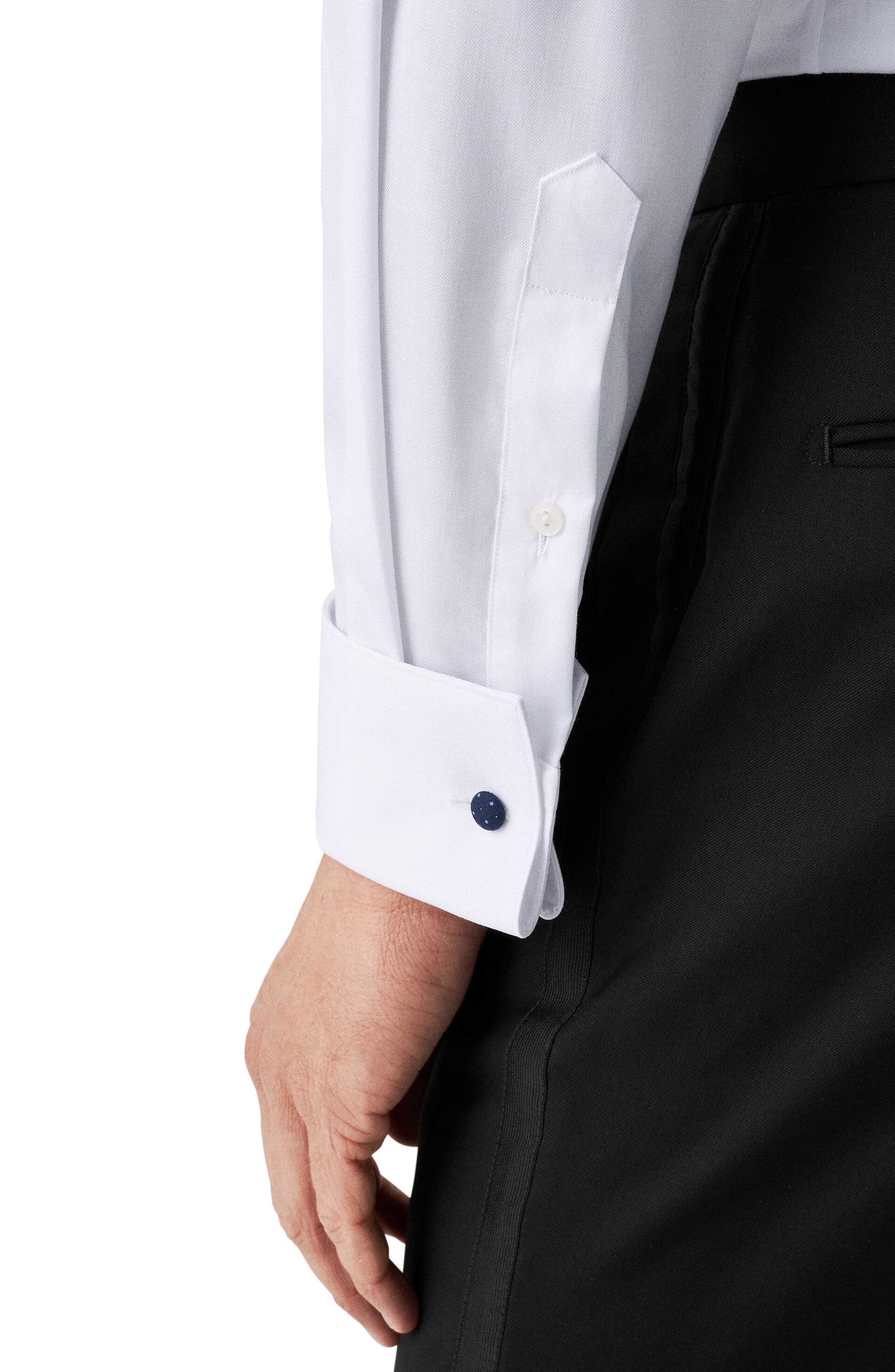 Slim Fit Twill Fly Front Tuxedo Shirt ( ) - Image 7
