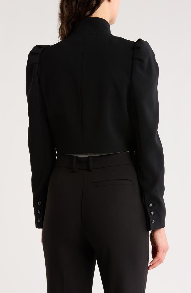 Alice + Olivia Addison Embellished Bow Collar Crop Jacket, Alternate, color,