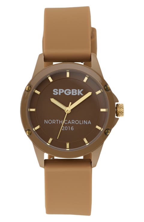 Brown Sugar Mini Silicone Strap Watch, 32mm