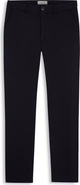 Bugatchi Slim Tailored Fit Flat Front Soft Touch Knit Dress Pants