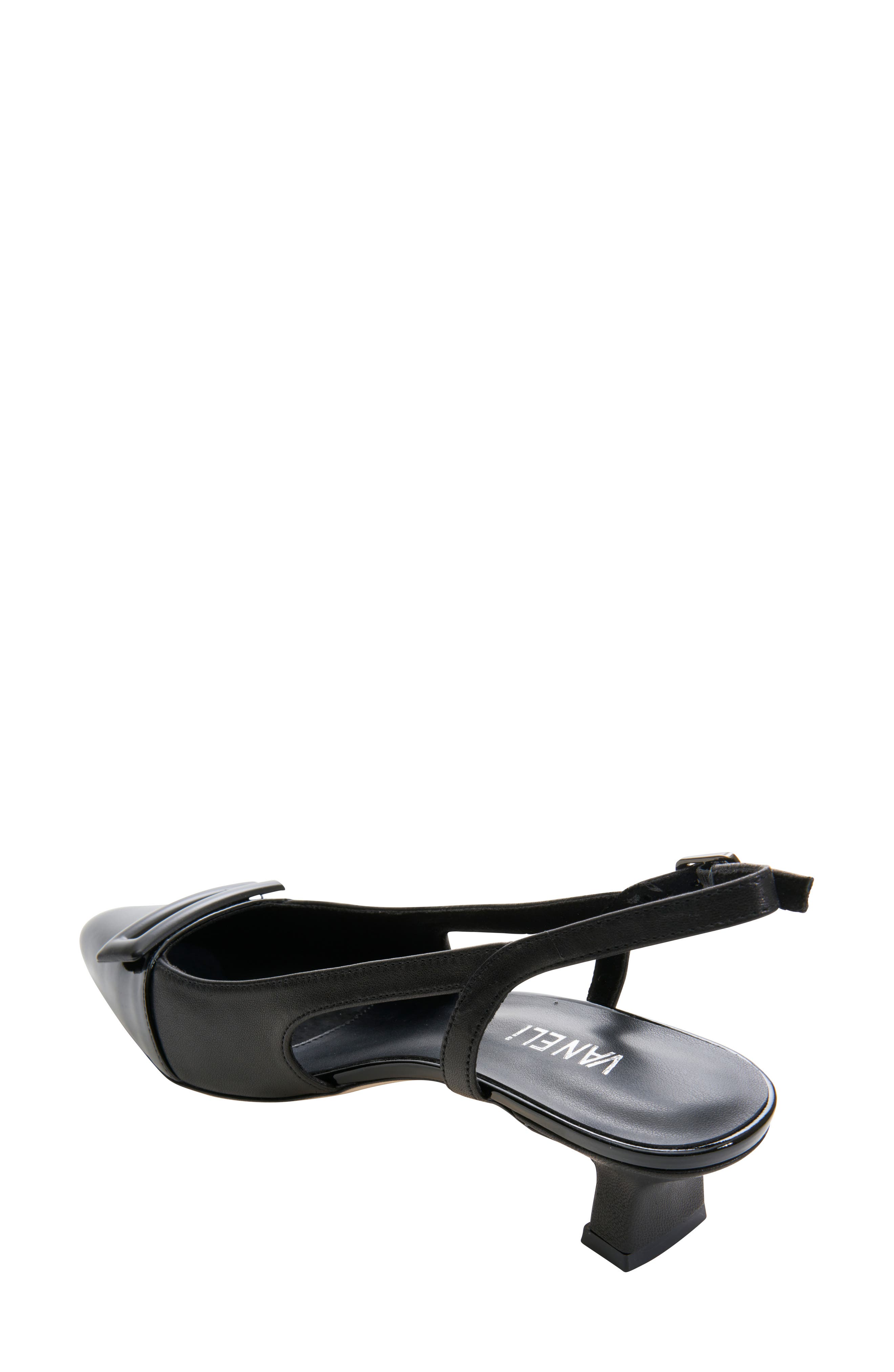 Tady Pointed Toe Slingback Pump, Alternate, color, BLACK