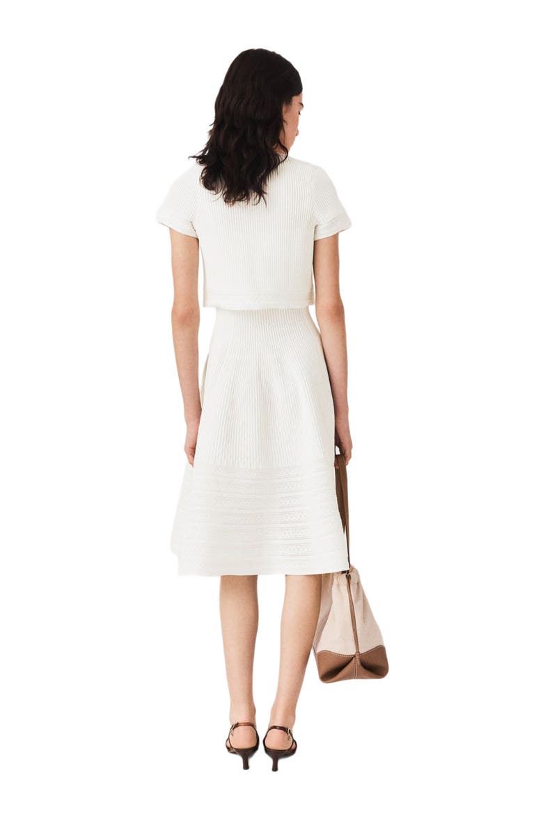Short-sleeved cardigan, Alternate, color, White