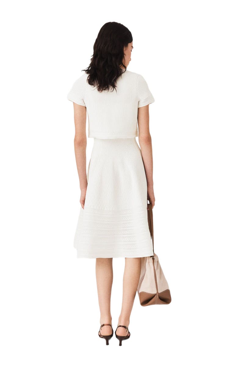 maje Short-sleeved cardigan, Alternate, color, White