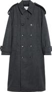 AMI Paris Mattiussi Heathered Wool Trench Coat