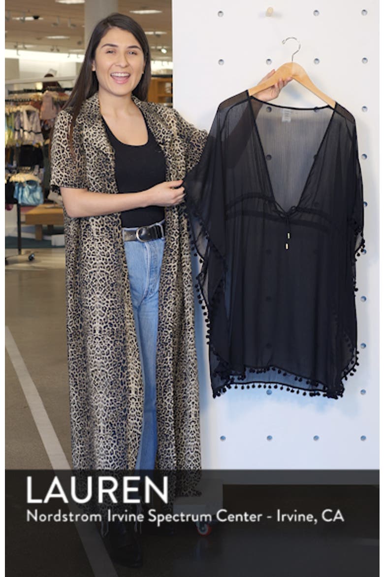 Pom Trim Cover-Up Caftan video