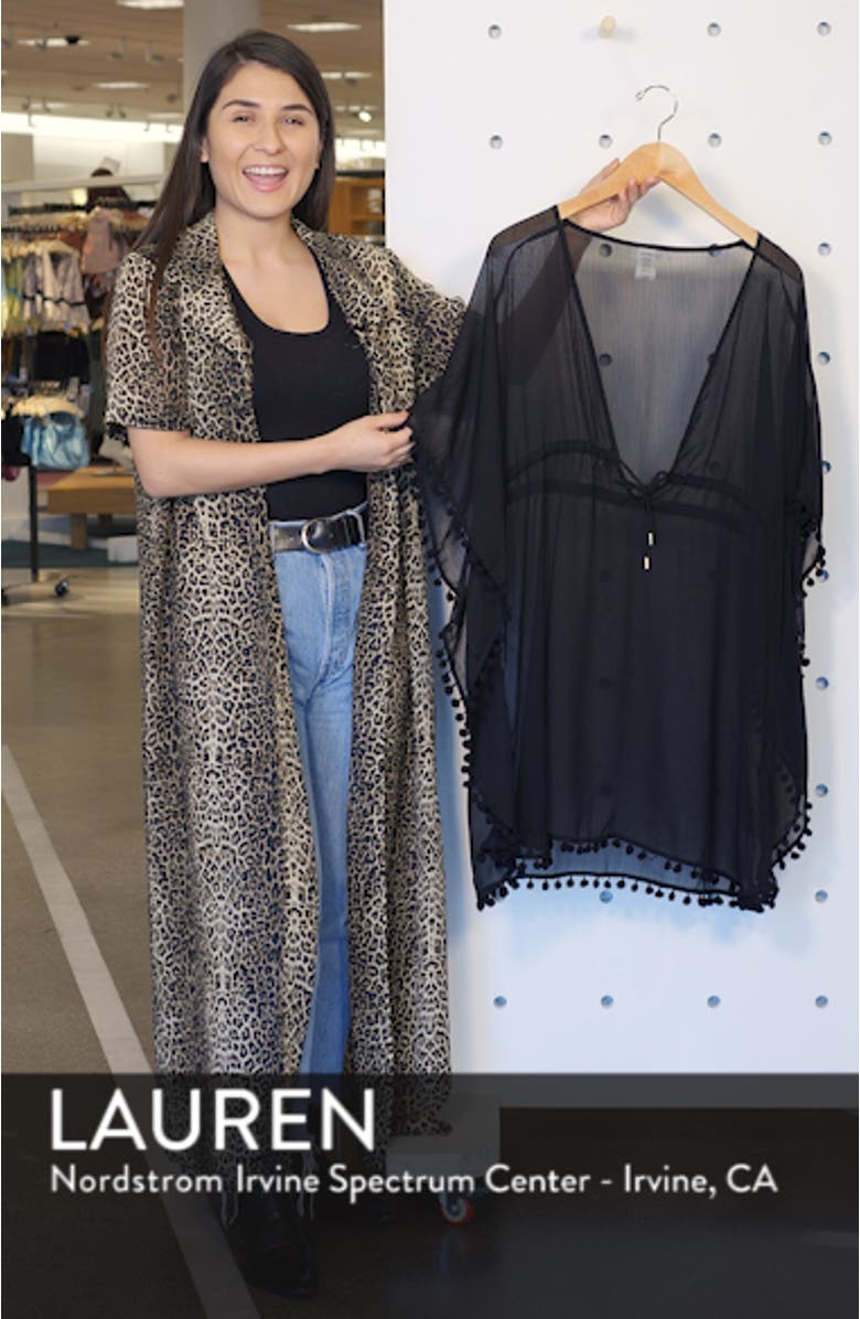 Pom Trim Cover-Up Caftan, sales video thumbnail