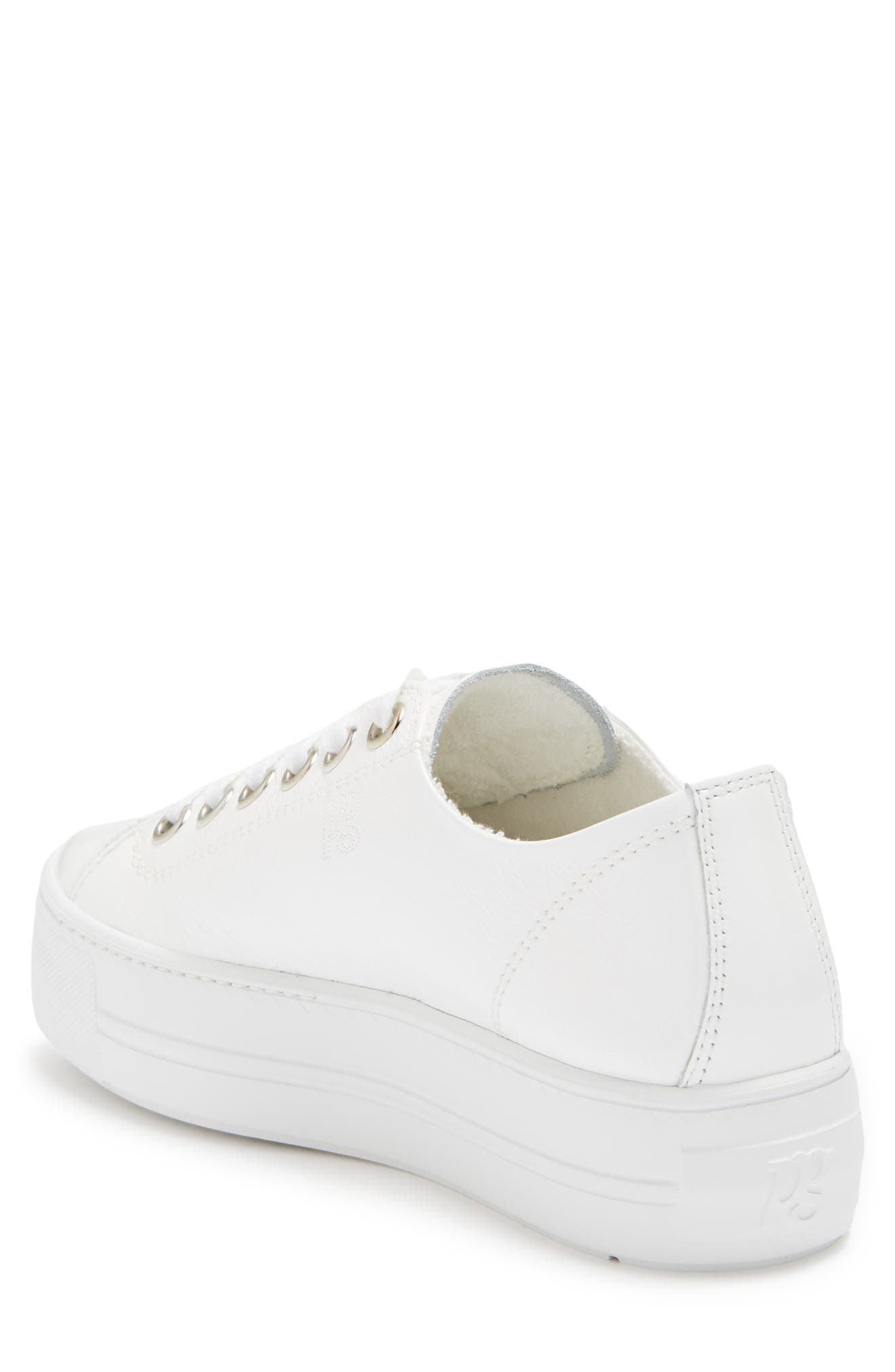 Bixby Platform Sneaker, Alternate, color, WHITE CRINKLED PATENT