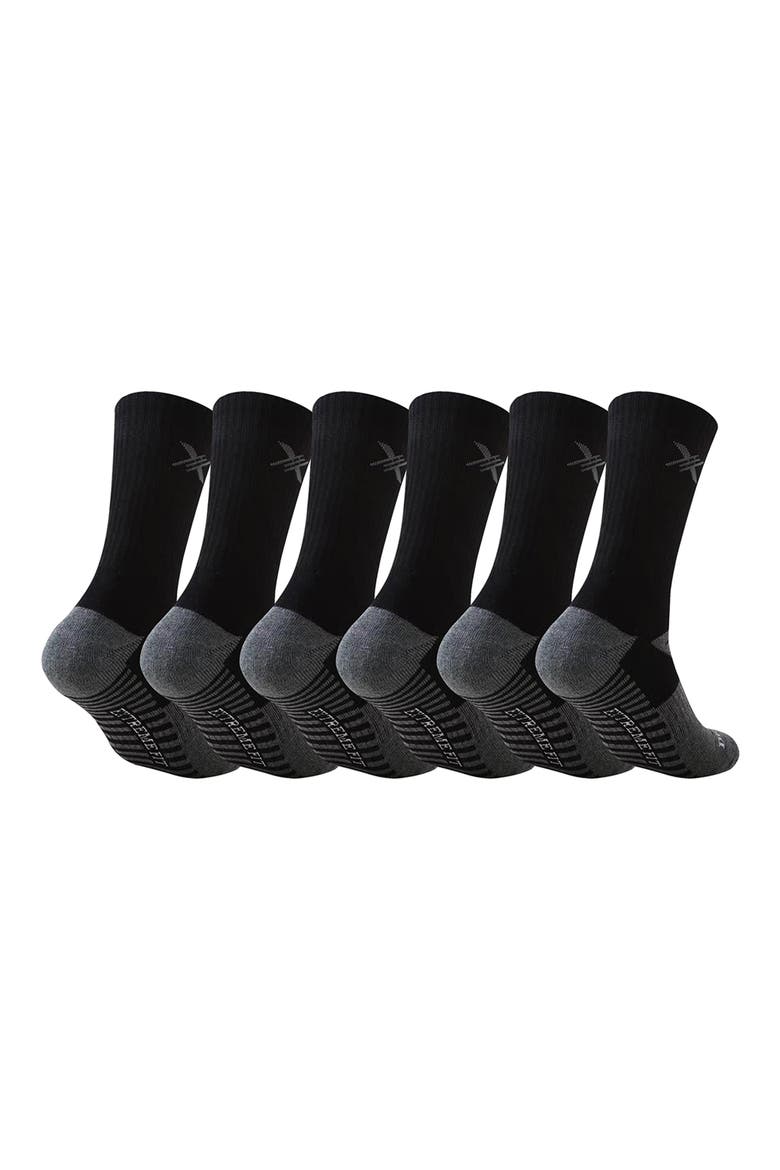 6-Pack Dri Tech Moisture Control Socks, Main, color, BLACK