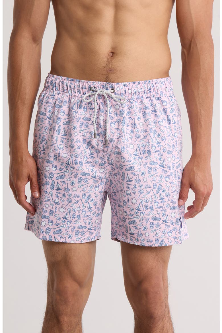 Volley Swim Trunks, Main, color, PINK