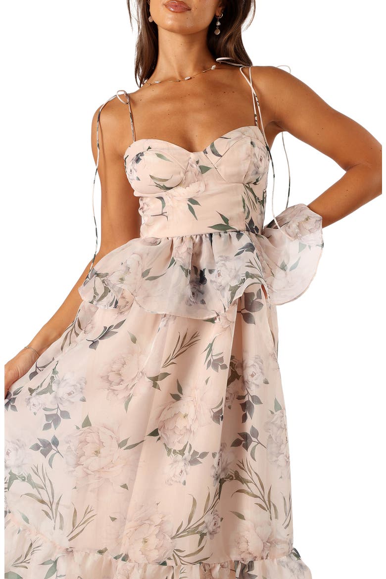 Kennie Floral Print Midi Dress, Alternate, color, PINK FLORAL