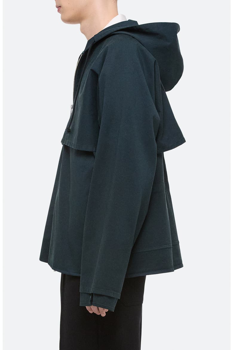 Hooded Stretch Cotton Jacket, Alternate, color, PINE - F1S