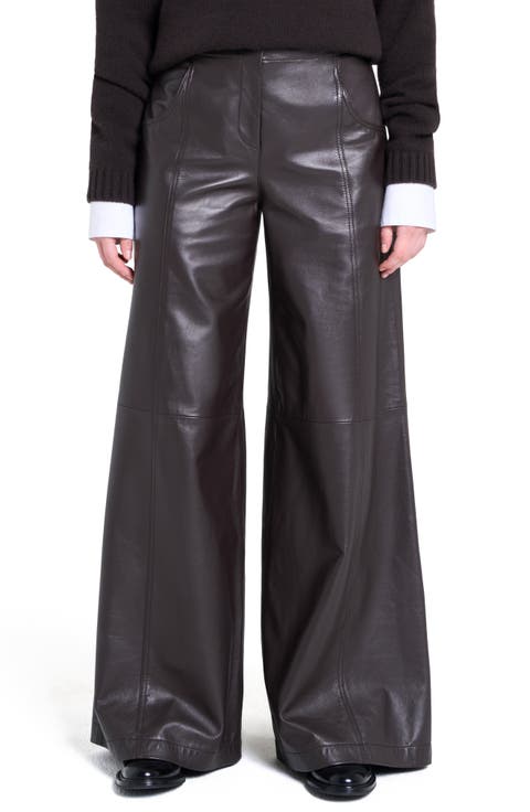 Demie Topstitch Wide Leg Pants