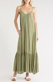 Melrose and Market Gauze Tiered Maxi Dress