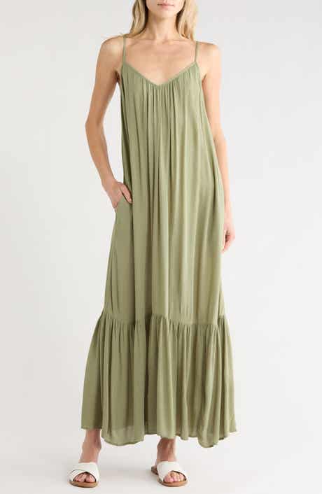 Melrose and Market Gauze Tiered Maxi Dress