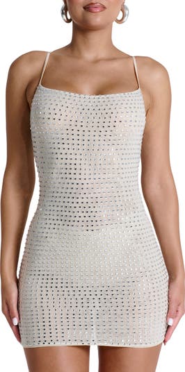 Crystal Bodycon Mesh Minidress