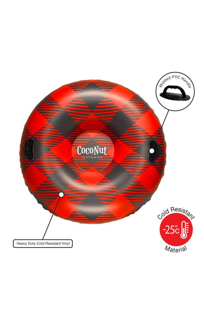 Coconut Outdoor Buffalo Plaid 48" Jumbo Snow Tube 8+, Alternate, color, Multicolored