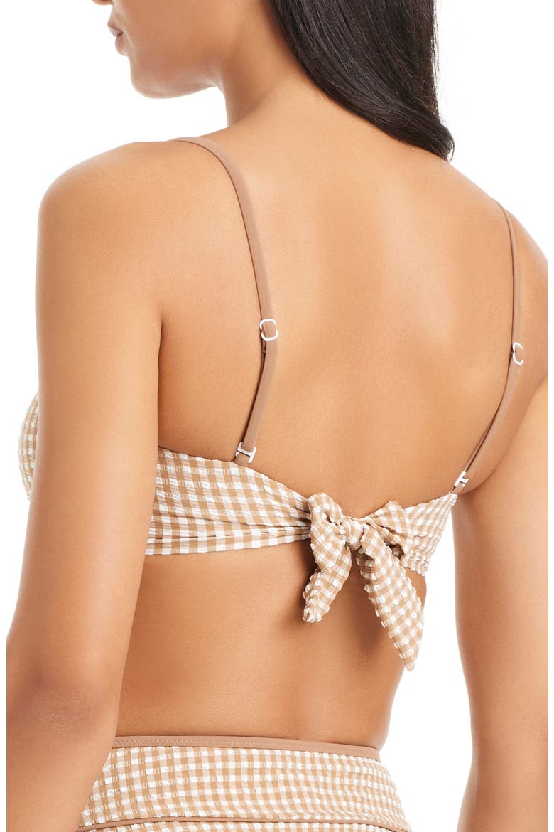 Clean Bandeau Bikini Top, Alternate, color, TOASTED COCONUT