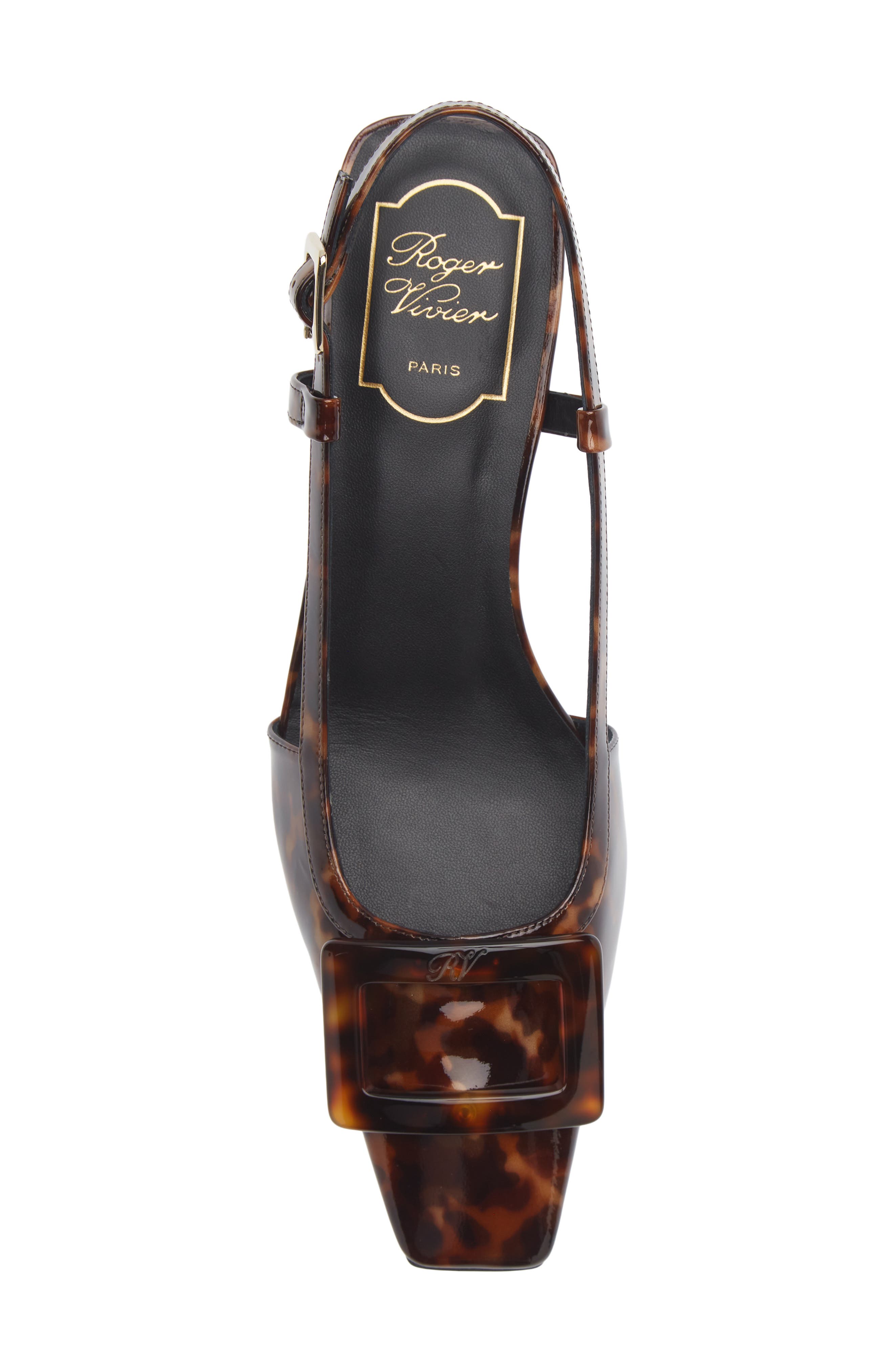 Belle Vivier Patent Leather Slingback Pump, Alternate, color, MARRONE AFRICA