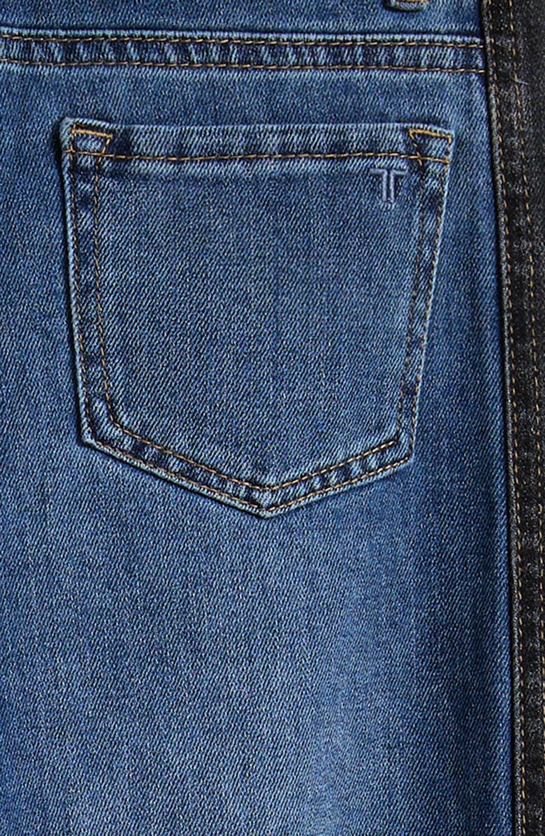 Tractr Kids' Wide Leg Contrast Panel Jeans, Alternate, color, Indigo