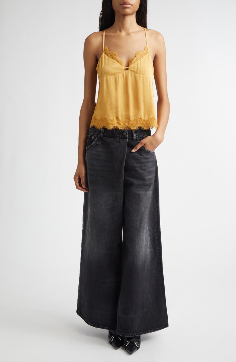 R13 Nico Wrap Wide Leg Jeans, Alternate, color, Essex Black
