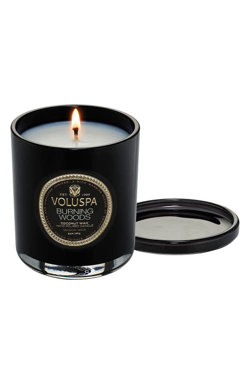 Voluspa Burning Woods Classic Candle In Black