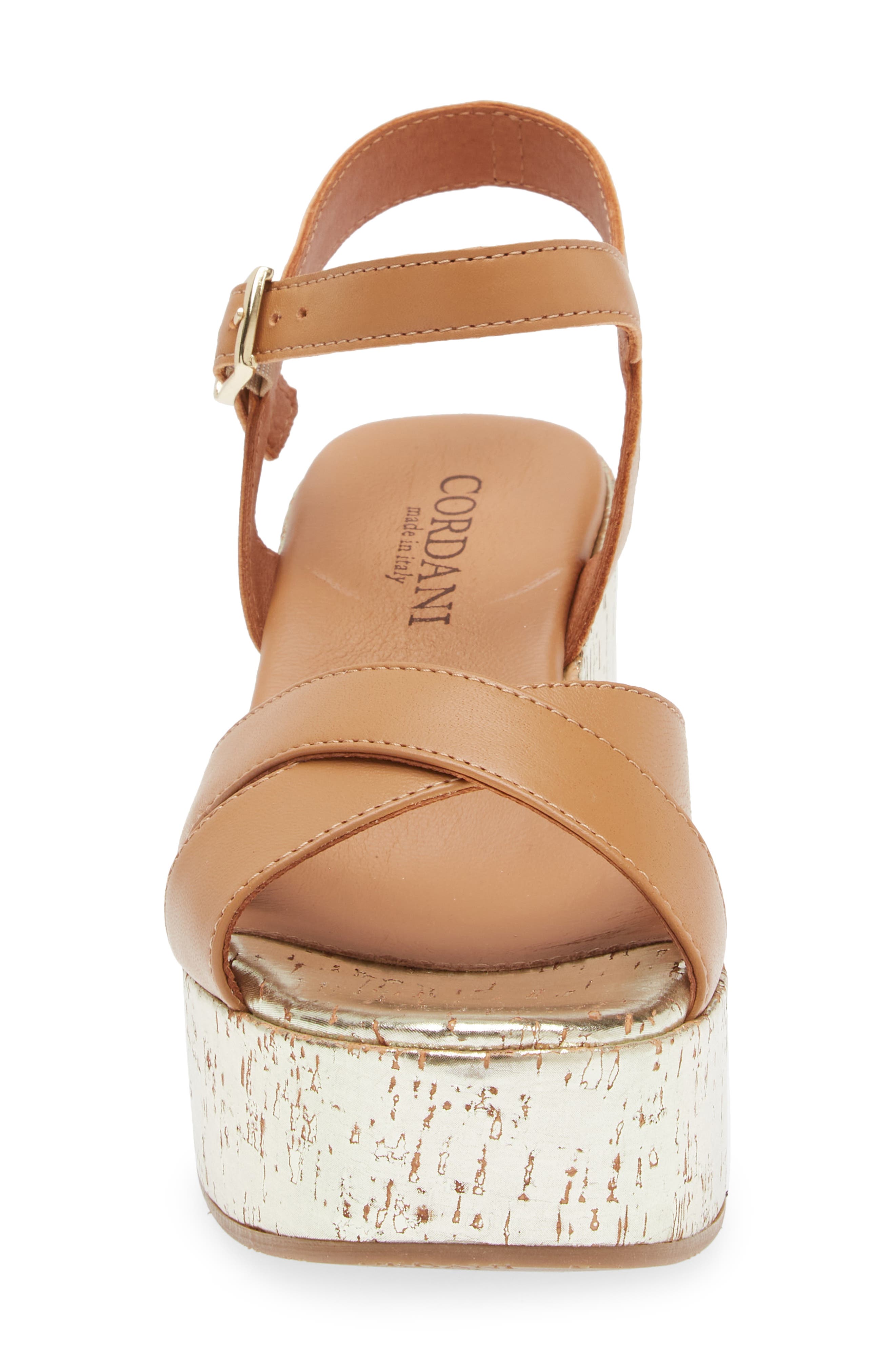 Cordani Jordie Platform Wedge Sandal, Alternate, color, Cuoio Leather