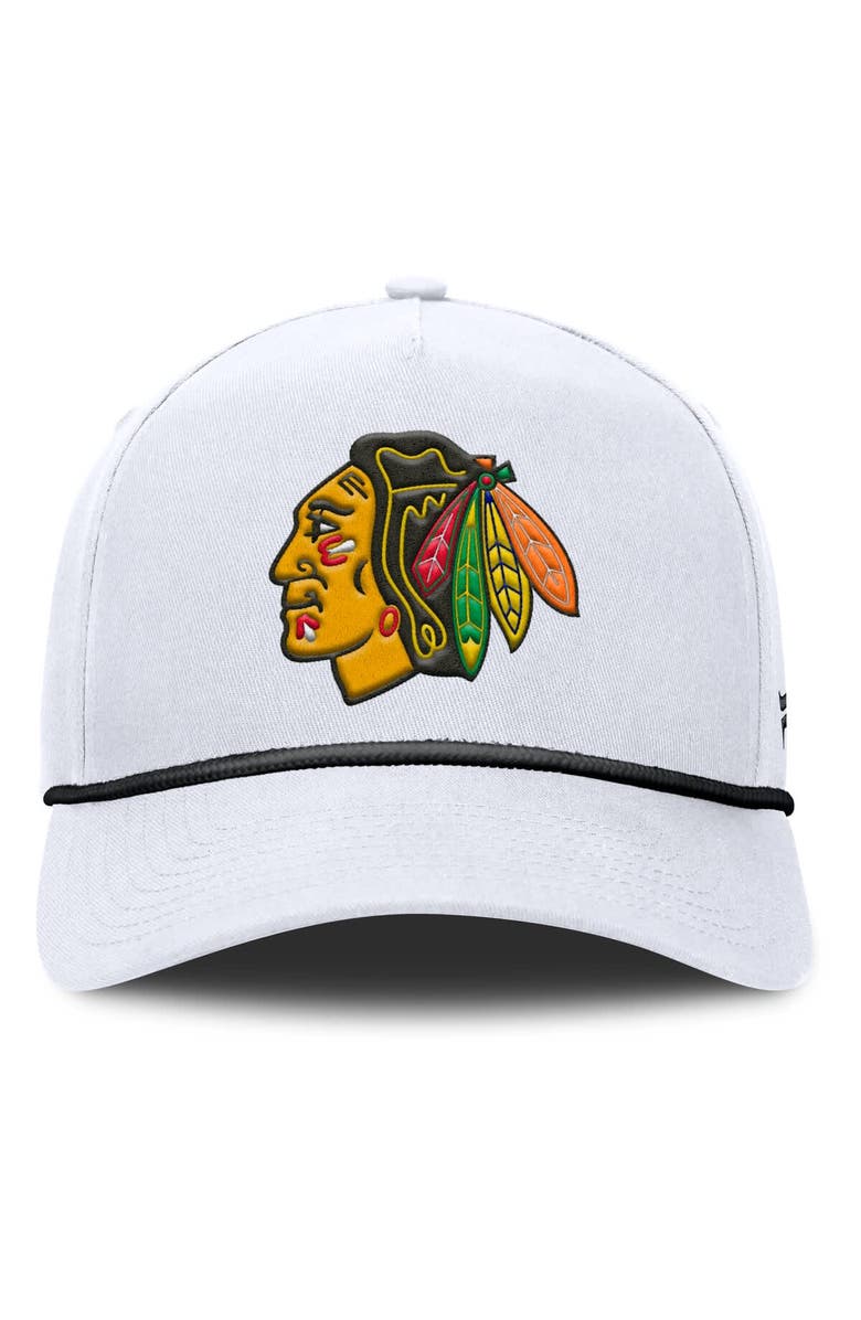 FANATICS Men's Fanatics White Chicago Blackhawks Rope A-Frame Adjustable Hat, Alternate, color, 